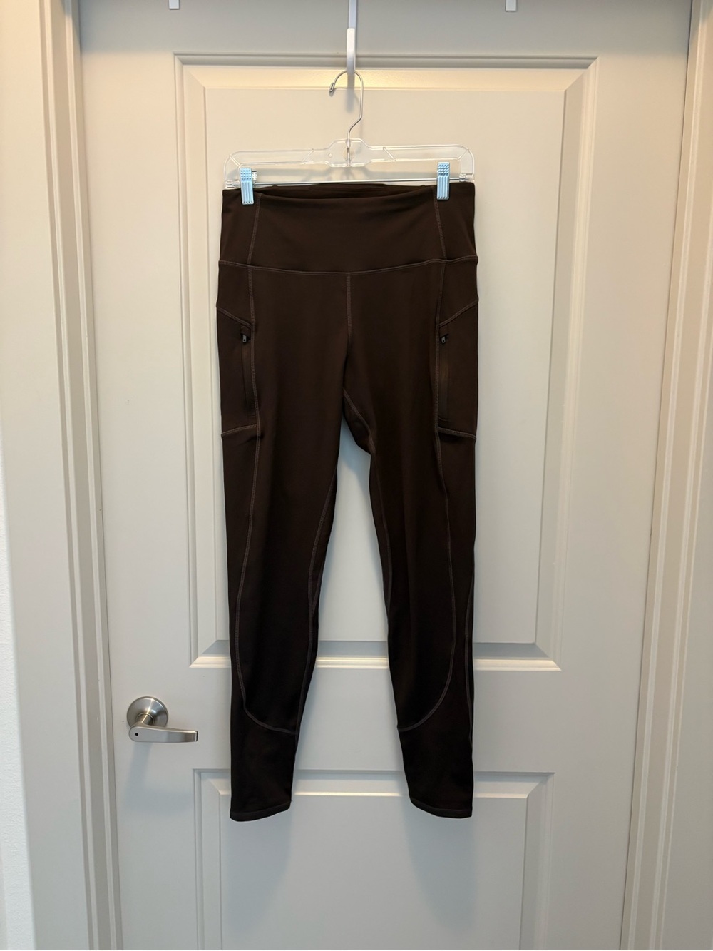 Quince Dark Brown High-Rise Athletic Leggings